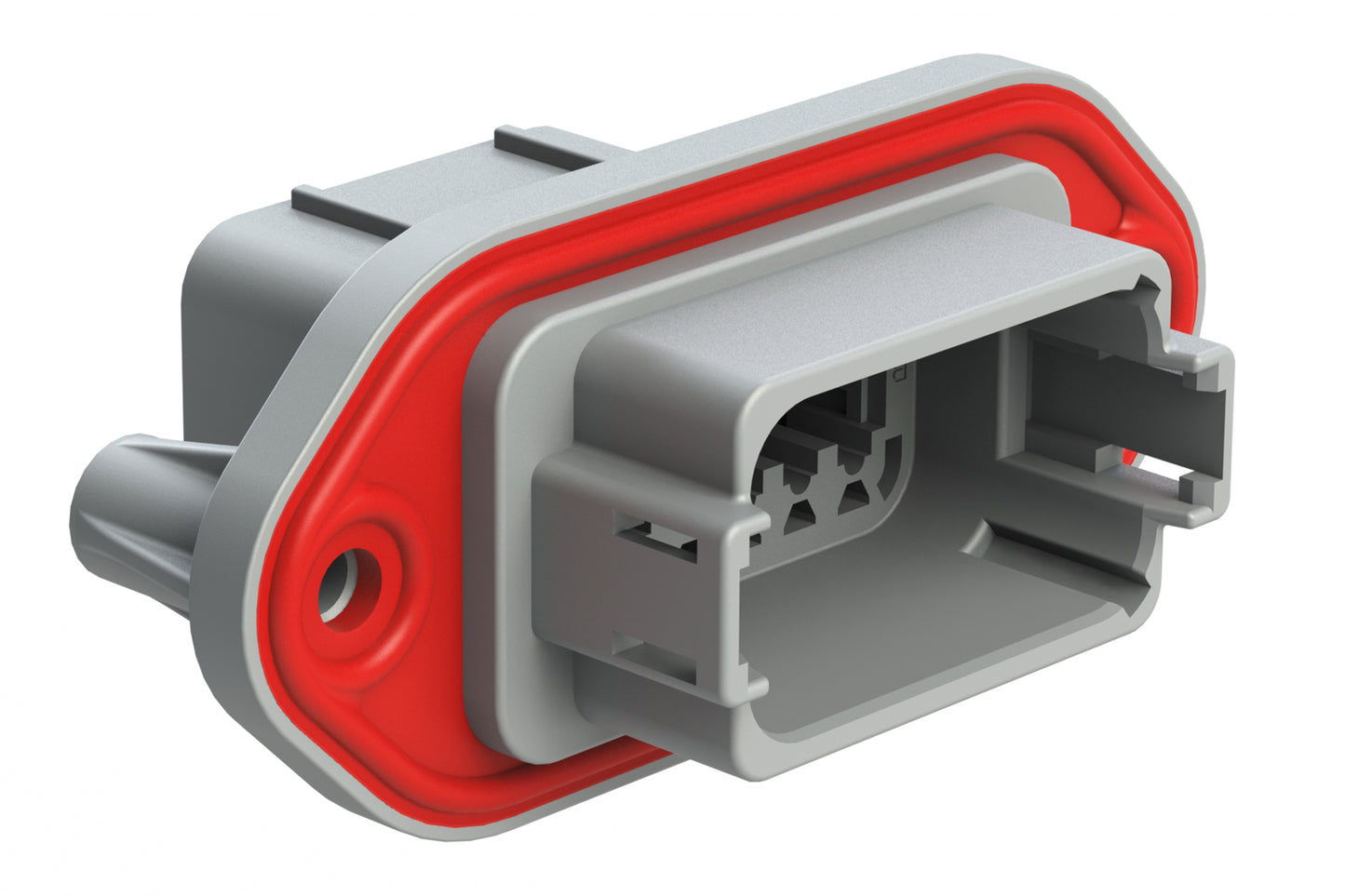 AT04-12PA-PM12 12 Position Receptacle, Pin, Nickel, Panel Mount, Self-Threading, Reduced Diameter Seal, Keyed A
