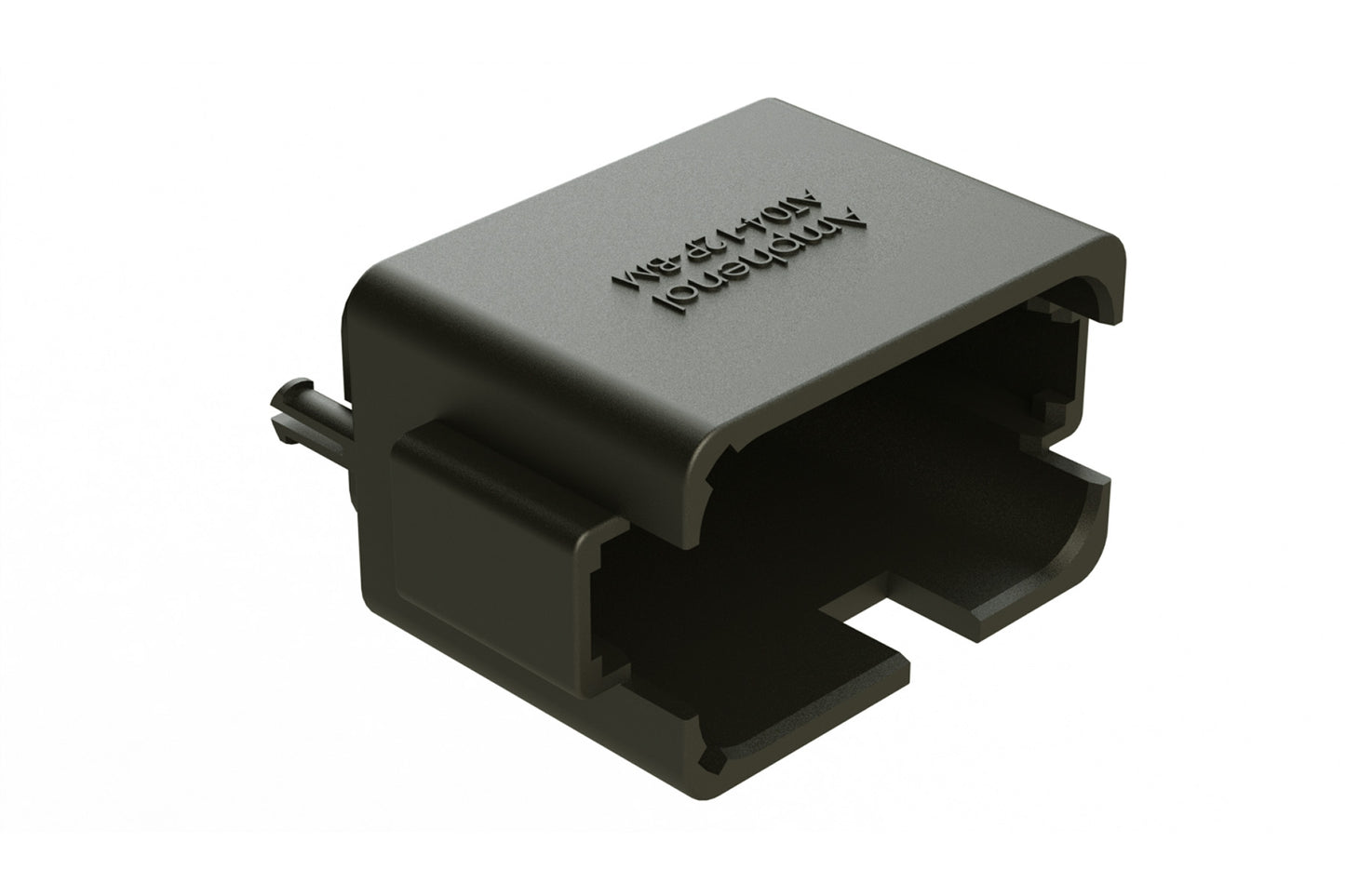 AT04-12PB-BM04 12 Position PCB Flangeless (Snap Fit) Board Mount Receptacle, Pin, Nickel Contact Plating, Potting, Black. DTF15-12PB