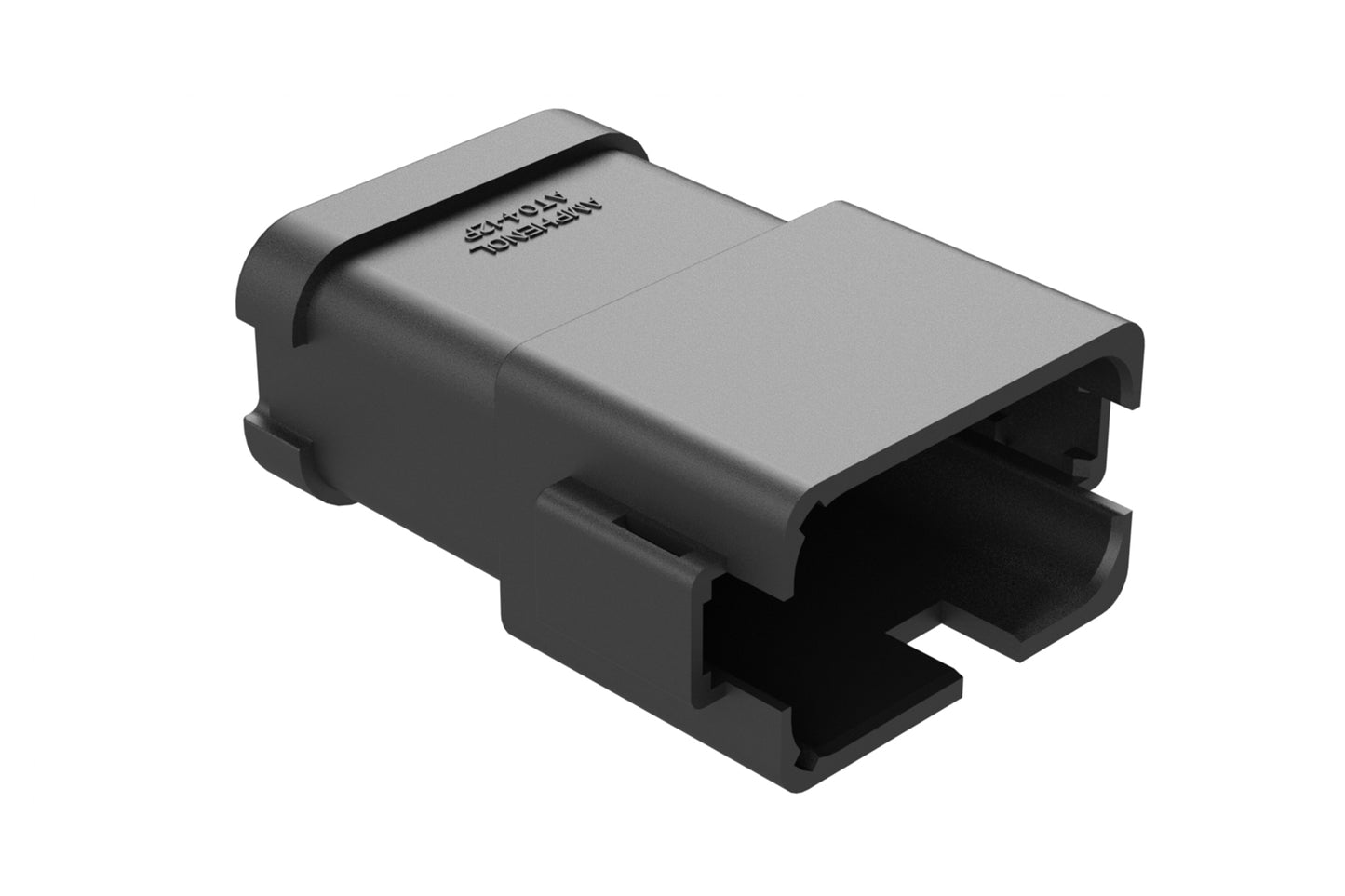 AT04-12PB-P030 12-way receptacle, (4) 3 Pin busbar=13 amps, nickel plating, keyed B, black. Contacts included. DT04-12PB-P030