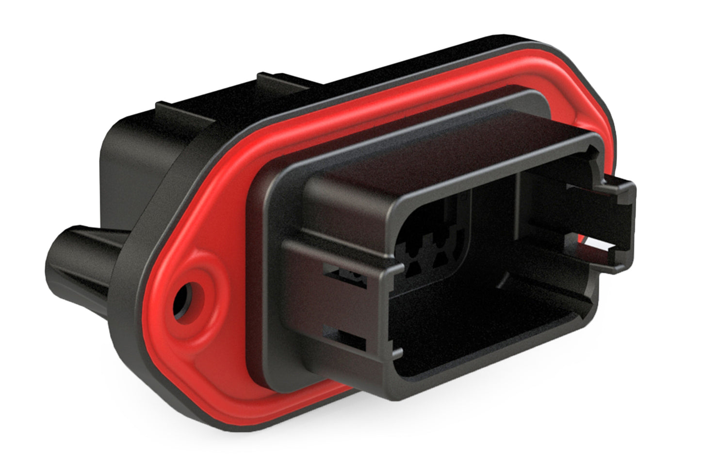 AT04-12PB-PM11 12 Position Receptacle, Pin, Nickel, Panel Mount, Self-Threading, Keyed B