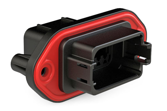AT04-12PB-PM11 12 Position Receptacle, Pin, Nickel, Panel Mount, Self-Threading, Keyed B