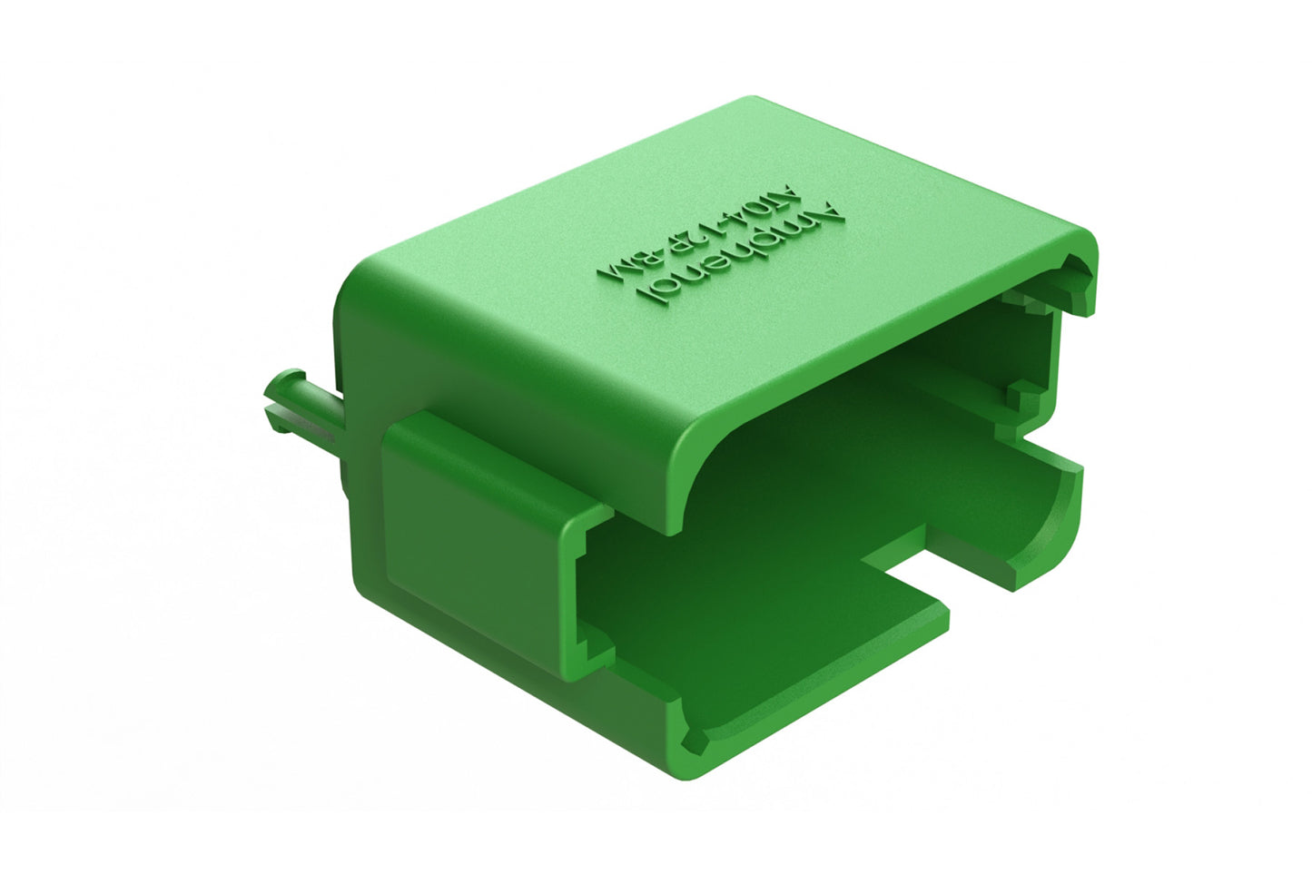 AT04-12PC-BM03 12 Position PCB Flangeless (Snap Fit) Board Mount Receptacle, Pin, Nickel Contact Plating, No Potting, Green. DTF15-12PC
