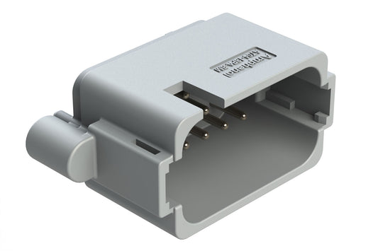 AT04-18PA-BM13 18 Position PCB Receptacle, Flangeless, Self-Threading, Keyed A, Nickel Plated Contacts Included, Grey Body
