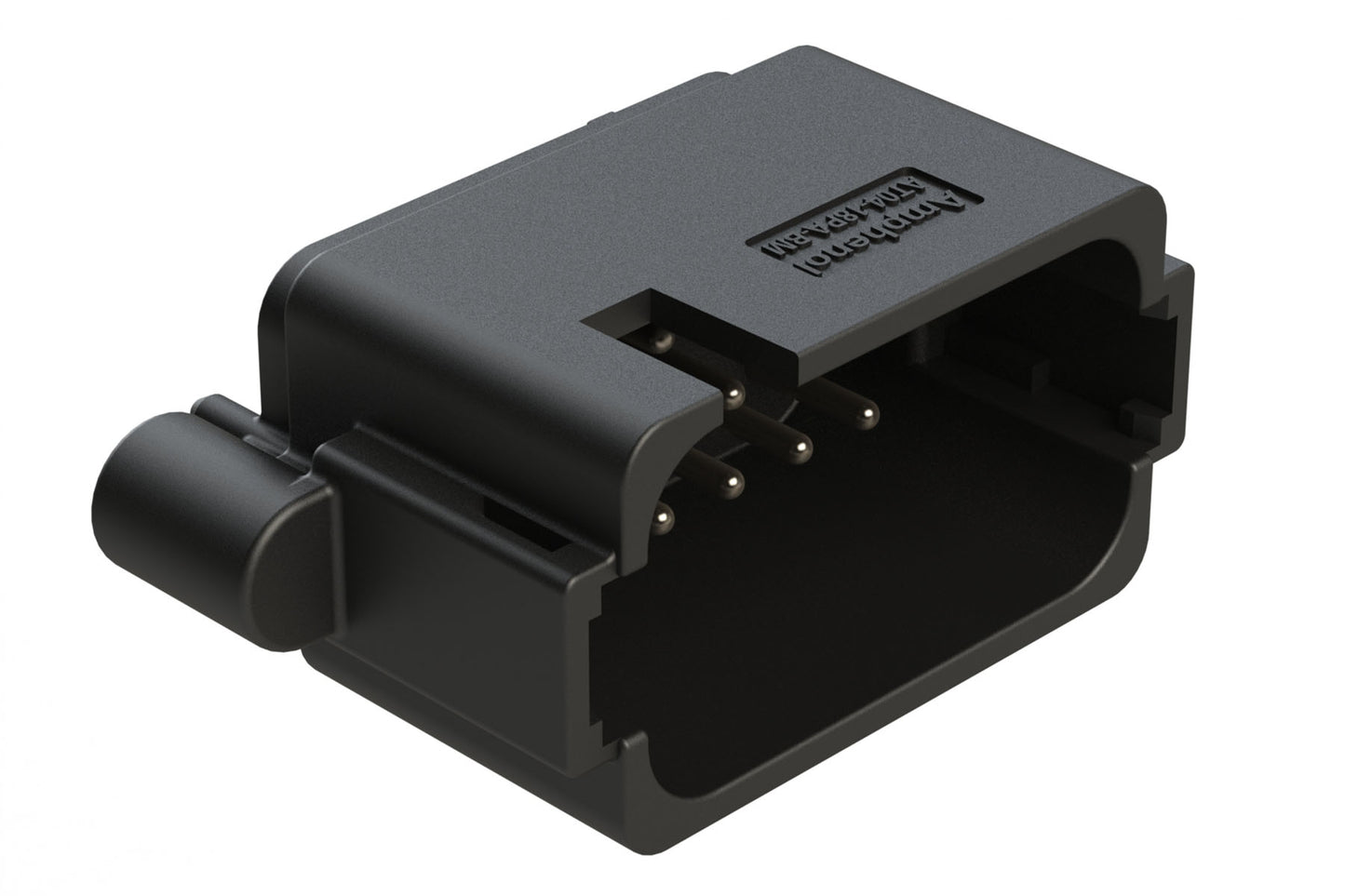 AT04-18PA-BM13BK 18 Position PCB Receptacle, Flangeless, Self-Threading, Keyed A, Nickel Plated Contacts Included, Black Body