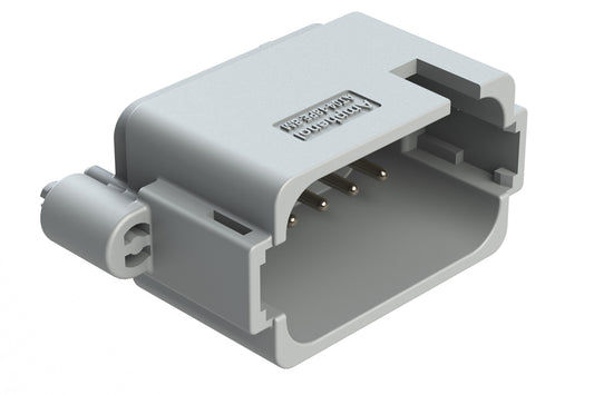 AT04-18PE-BM03 18 Position PCB Board Mount Receptacle, Straight, Nickel Plated Contacts, Snap-Fit, Keyed E, Grey