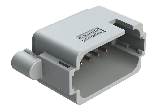 AT04-18PE-BM13 18 Position PCB Receptacle, Flangeless, Self-Threading, Keyed E, Nickel Plated Contacts Included, Grey Body