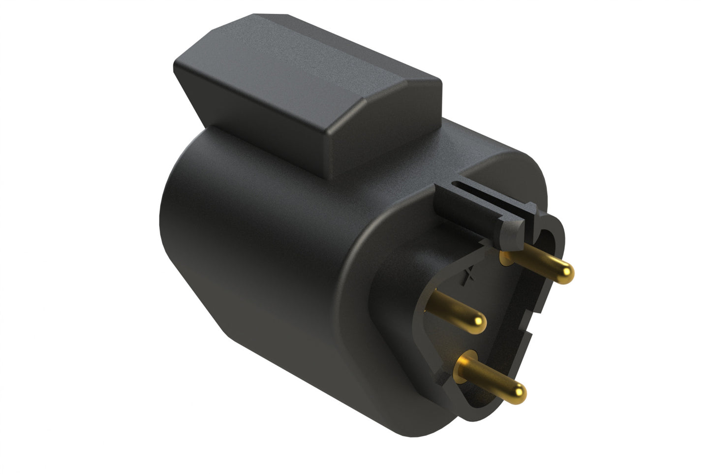 AT04-3P-BM01J1939 3 Position PCB Receptacle, Pin, Straight, Gold Plated, Snap-Fit, Keyed J1939, Black