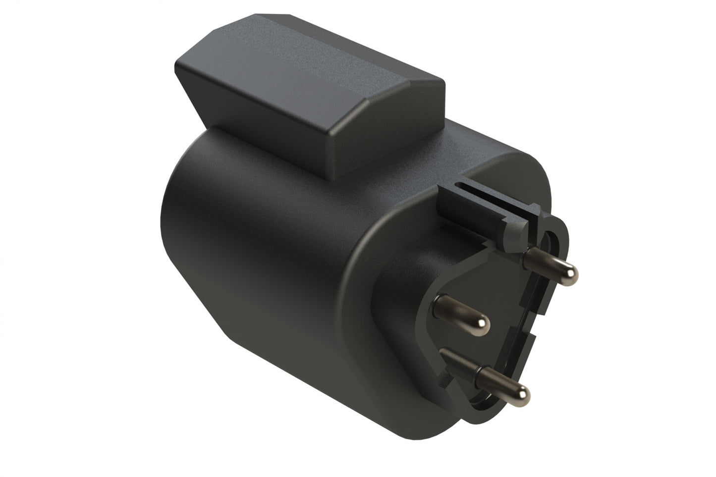 AT04-3P-BM04P 3 Position PCB Receptacle, Pin, Straight, Nickel Plated, Snap-Fit, Potted, Black
