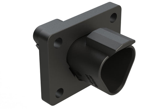 AT04-3P-CL06 3 Position Receptacle Flange Mount Connector, Pin, Black, Reduced Diameter Seal. DT04-3P-CL06