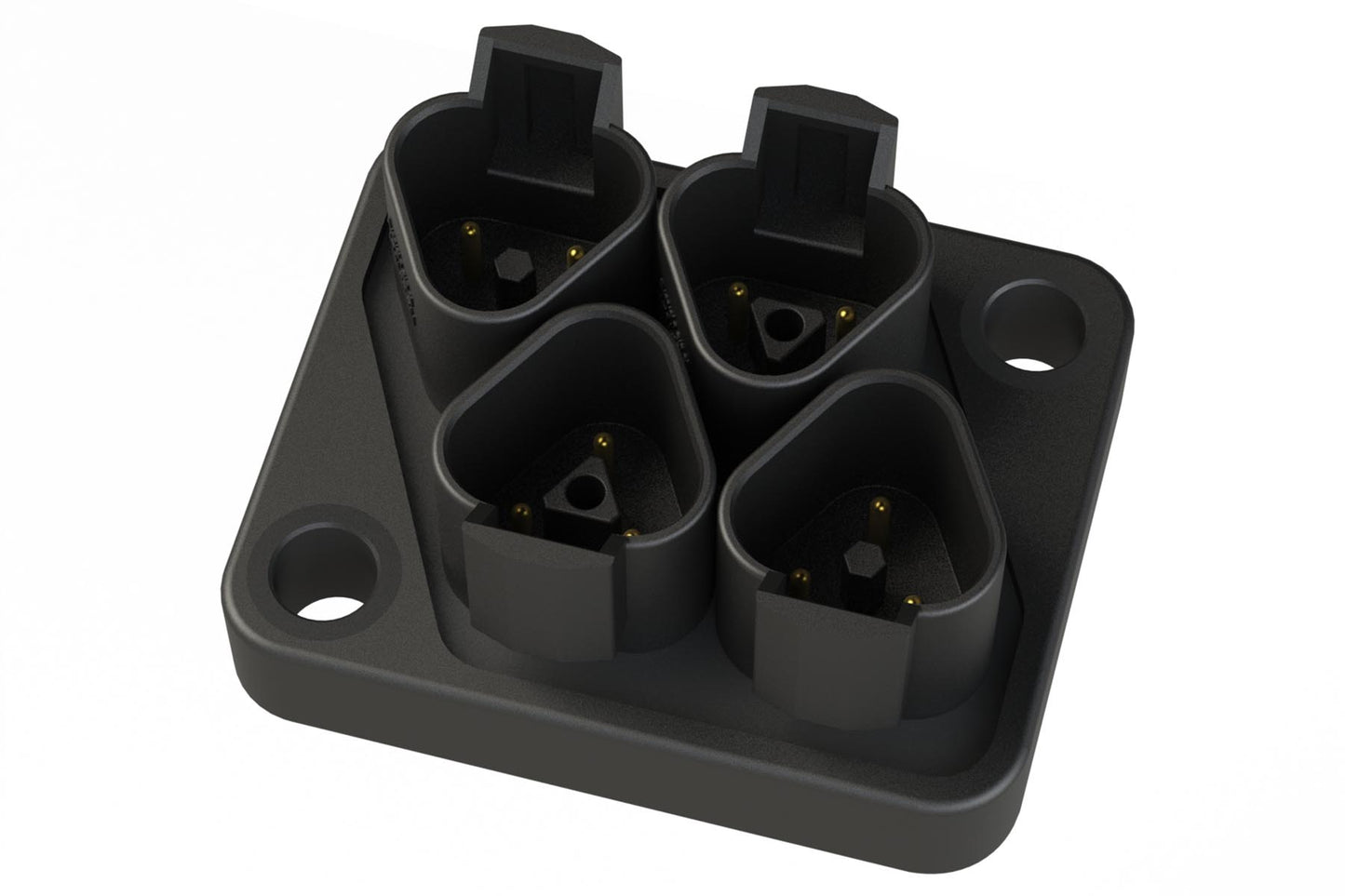 AT04-3PBM02J1939-X401 12 Position J1939 CAN Bus Splitter Control Module, 3 Pin x 4 Device Layout, Contact Gold Contacts, 13A, Potted, Black