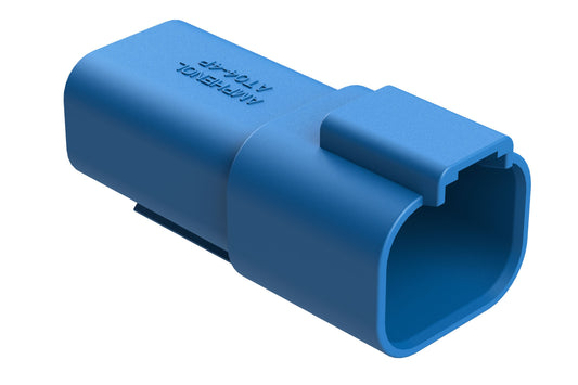 AT04-4P-BLU 4-Way Receptacle, Male Connector, Blue