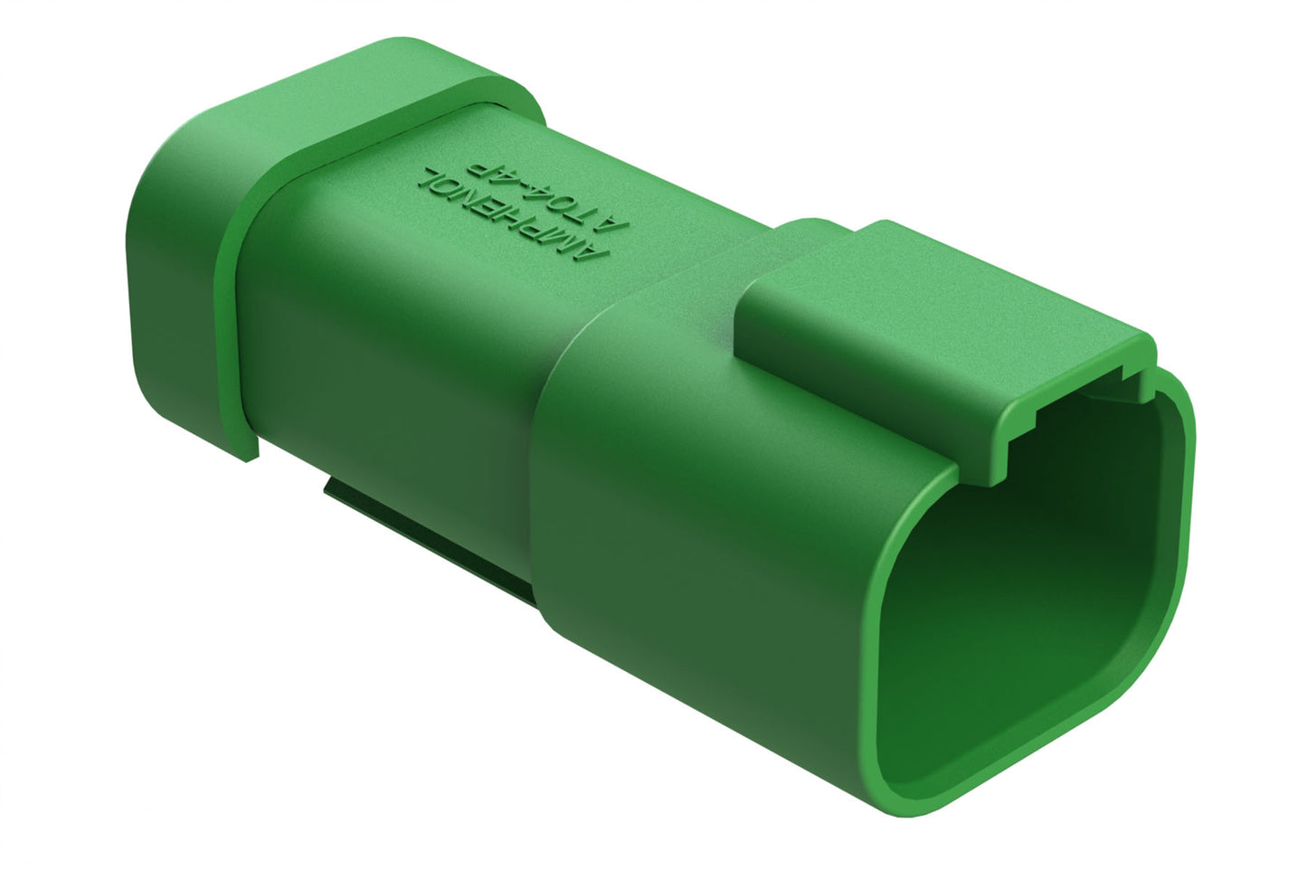 AT04-4P-EC01GRN 4-Way Receptacle, Male Connector with End Cap, Green