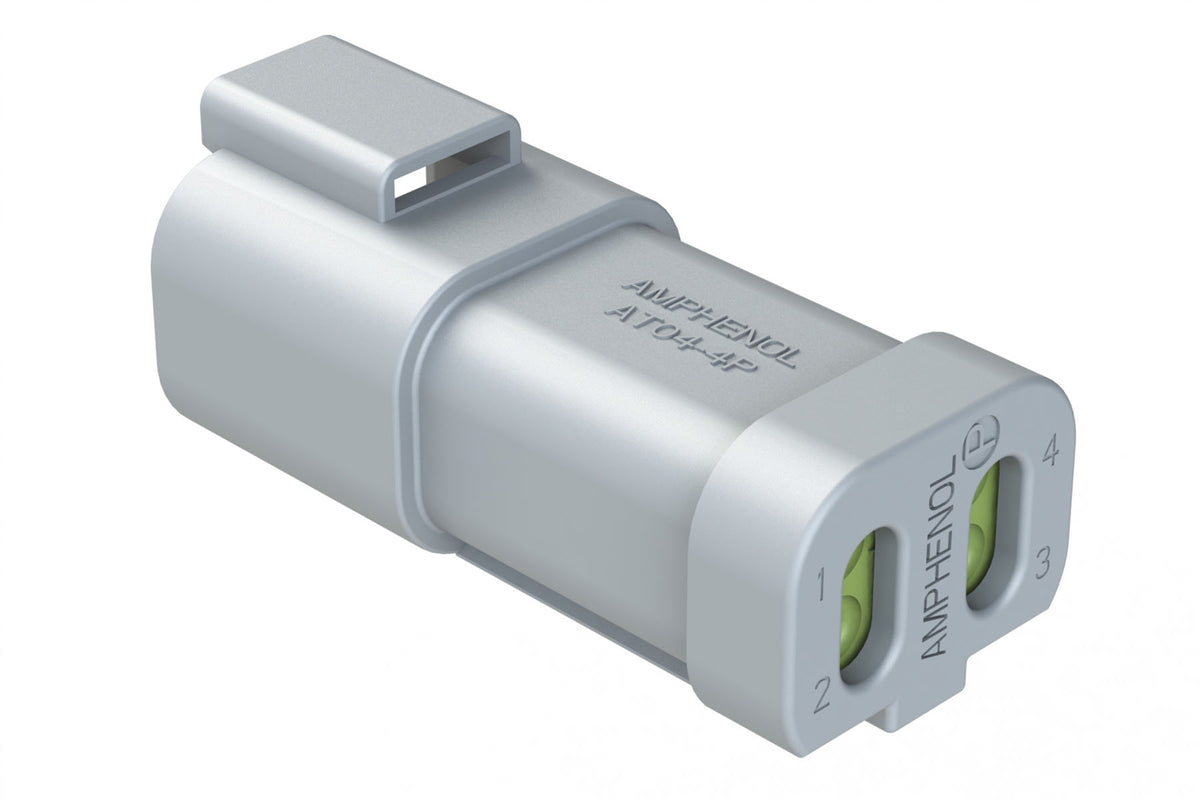 AT04-4P-MM01 4-Way Receptacle, Male Connector with Reduced Diameter Se ...