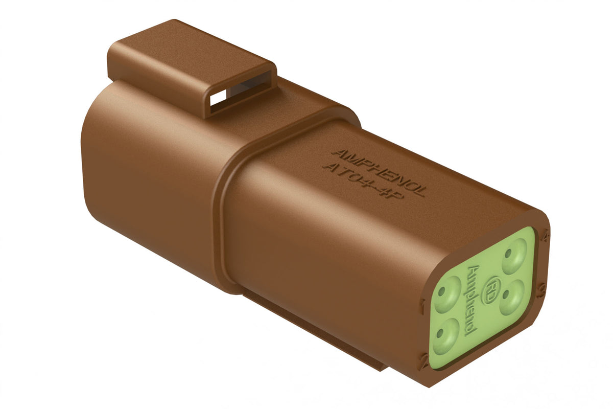 Aw4p AT04-4P-RD01BRN 4-Way Receptacle, Male Connector with Reduced Diameter ...