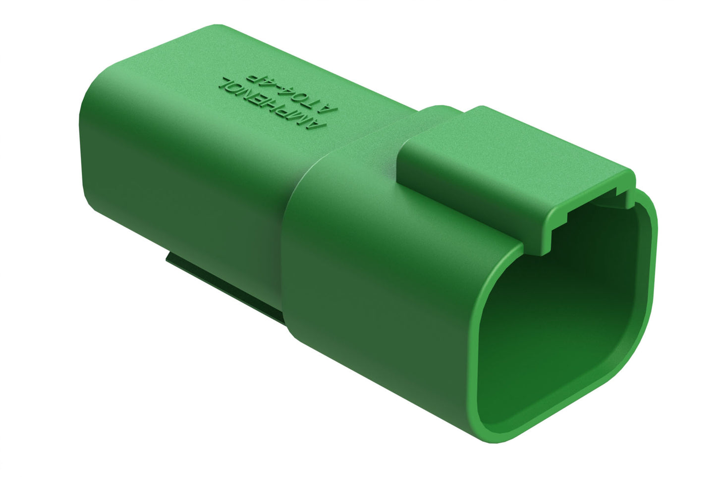 AT04-4P-RD01GRN 4-Way Receptacle, Male Connector with Reduced Diameter Seal (E-Seal), Green