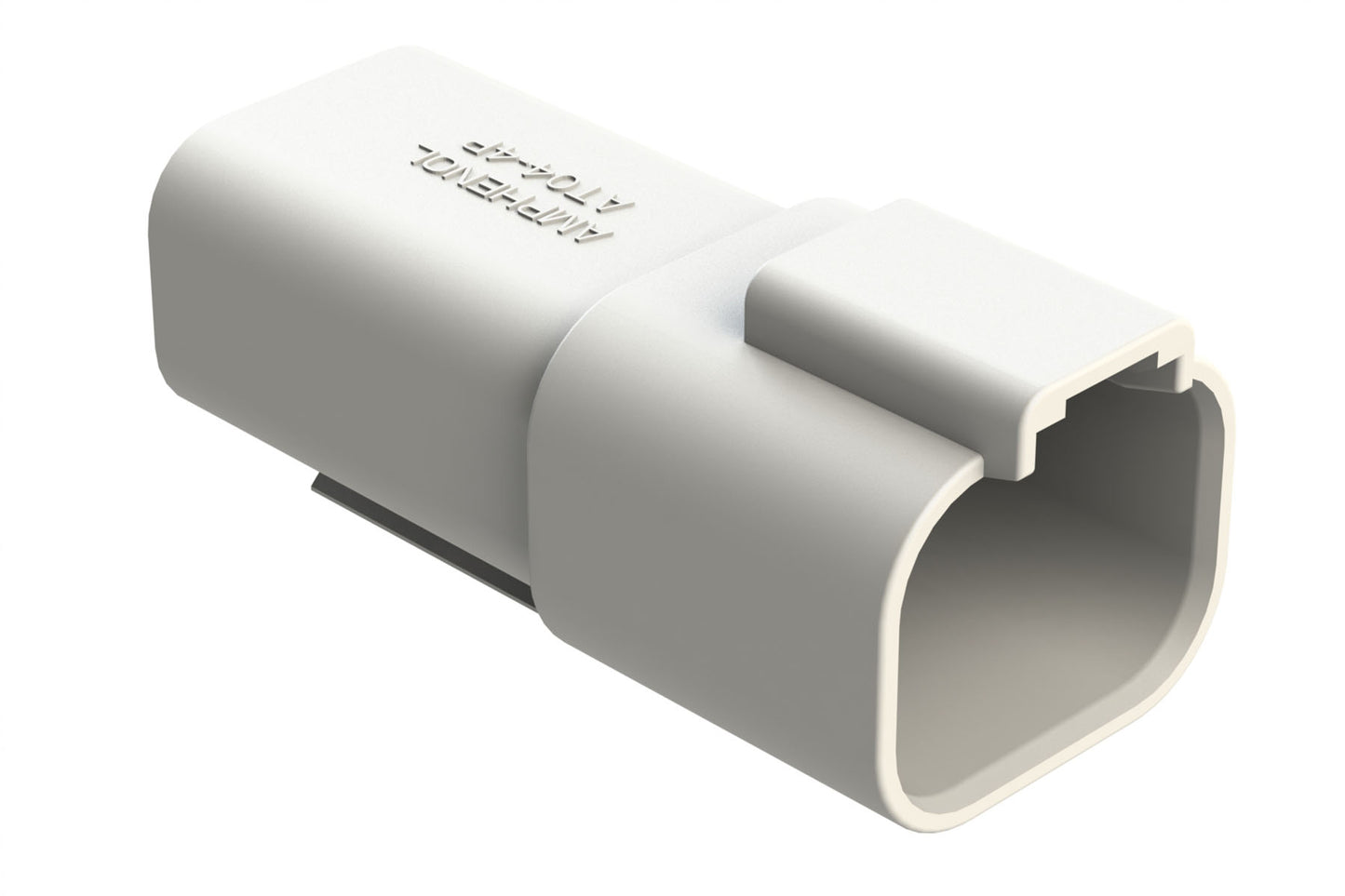 AT04-4P-RD01WHT 4-Way Receptacle, Male Connector with Reduced Diameter Seal (E-Seal), White