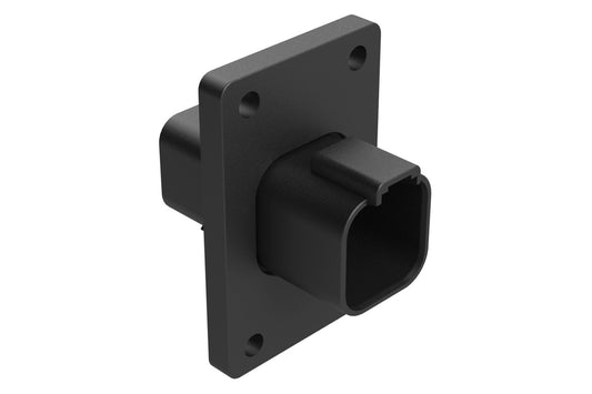 AT04-6P-CL06 6 Position Receptacle Flange Mount Connector, Pin, Black, Reduced Diamer Seal. DT04-6P-CL06