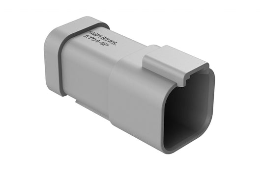 AT04-6P-P021 6-way receptacle, (1) 6 Pin busbar=39 amps, nickel plating, grey. Contacts included. DT04-6P-P021