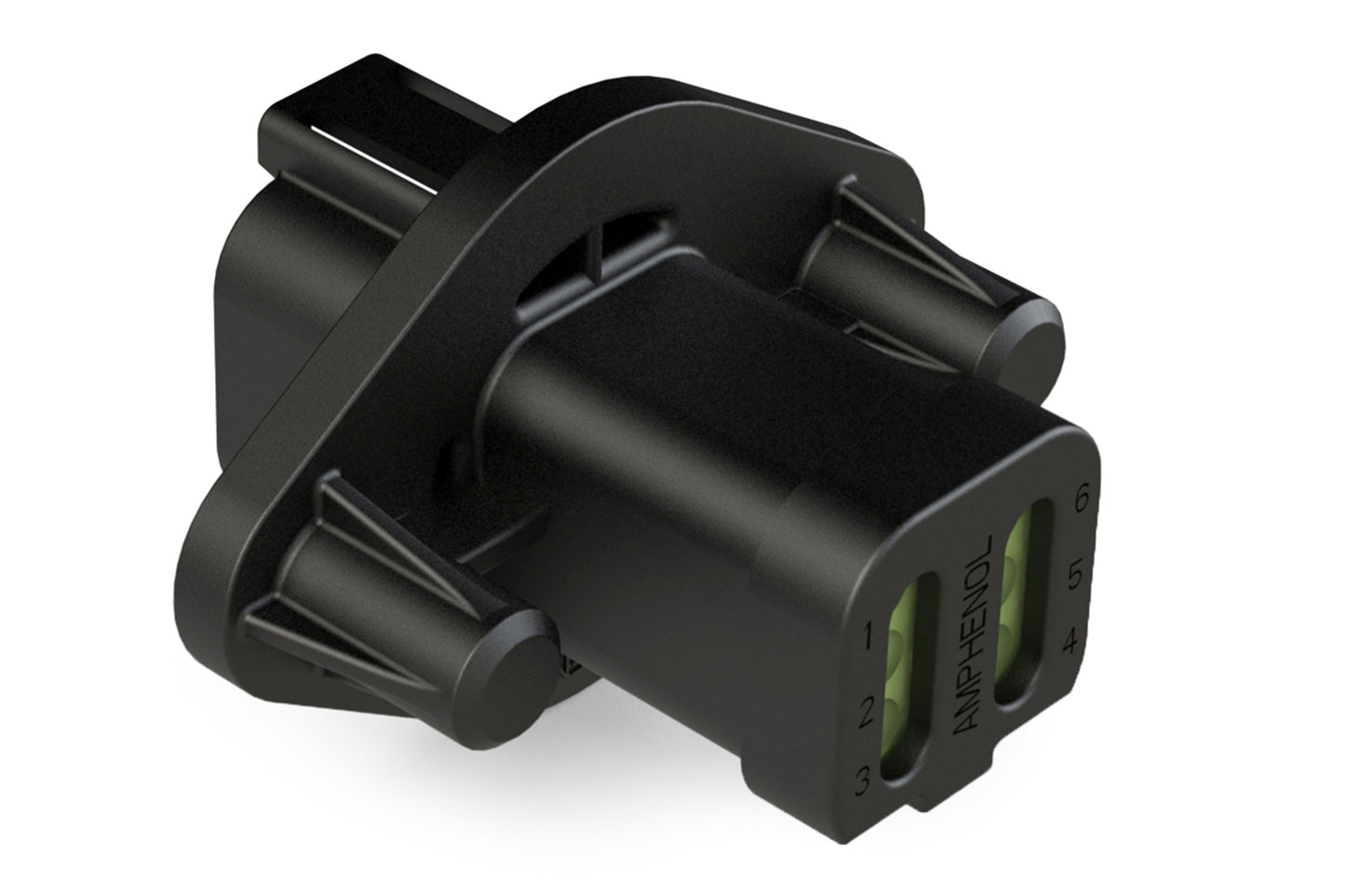 AT04-6P-PM14 6 Position Receptacle, Pin, Nickel, Panel Mount, Self-Threading, Reduced Diameter Seal, Cap