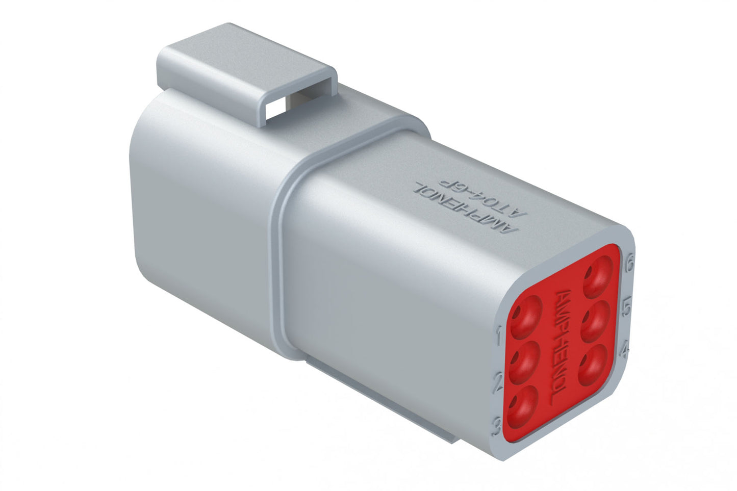 AT04-6P 6-Way Receptacle, Male Connector. DT04-6P