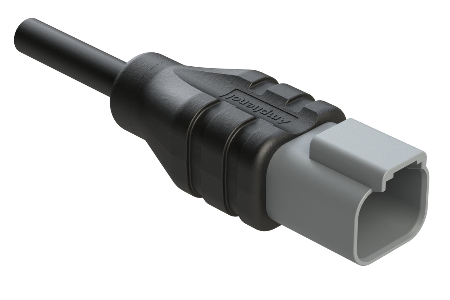 AT04GY-2P-N-TPE-M4 2 Position Receptacle Single-Ended Molded Cable Assembly. Black TPE, Uses Connector AT04-2P, 4 Meter Length. DT04-2P-2125-4M