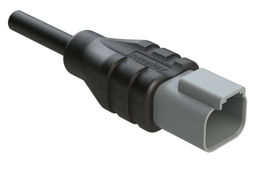AT04GY-2P-N-TPE-M4 2 Position Receptacle Single-Ended Molded Cable Assembly. Black TPE, Uses Connector AT04-2P, 4 Meter Length. DT04-2P-2125-4M