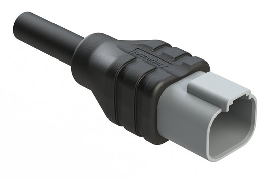 AT04GY-4P-N-TPE-M5 4 Position Receptacle Single-Ended Molded Cable Assembly. Black TPE, Uses Connector AT04-4P, 5 Meter Length