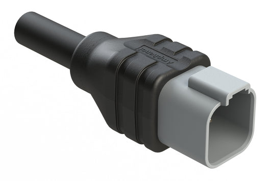 AT04GY-6P-N-TPE-M4 6 Position Receptacle Single-Ended Molded Cable Assembly. Black TPE, Uses Connector AT04-6P, 4 Meter Length. DT04-6P-2132-4M