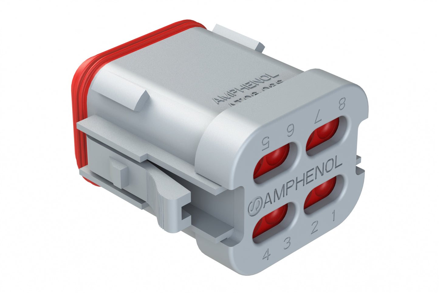 AT06-08SA-EC01 8-Way Plug, Female Connector with A Position Key and End Cap. DT06-08SA-E003, DT06-08SA-EP06