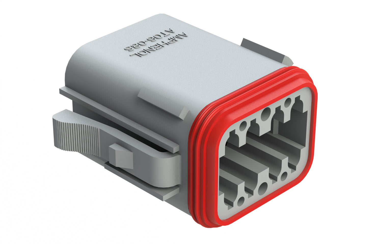 AT06-08SA 8-Way Plug, Female Connector with A Position Key, Grey. DT06-08SA, DT06-08SA-P012