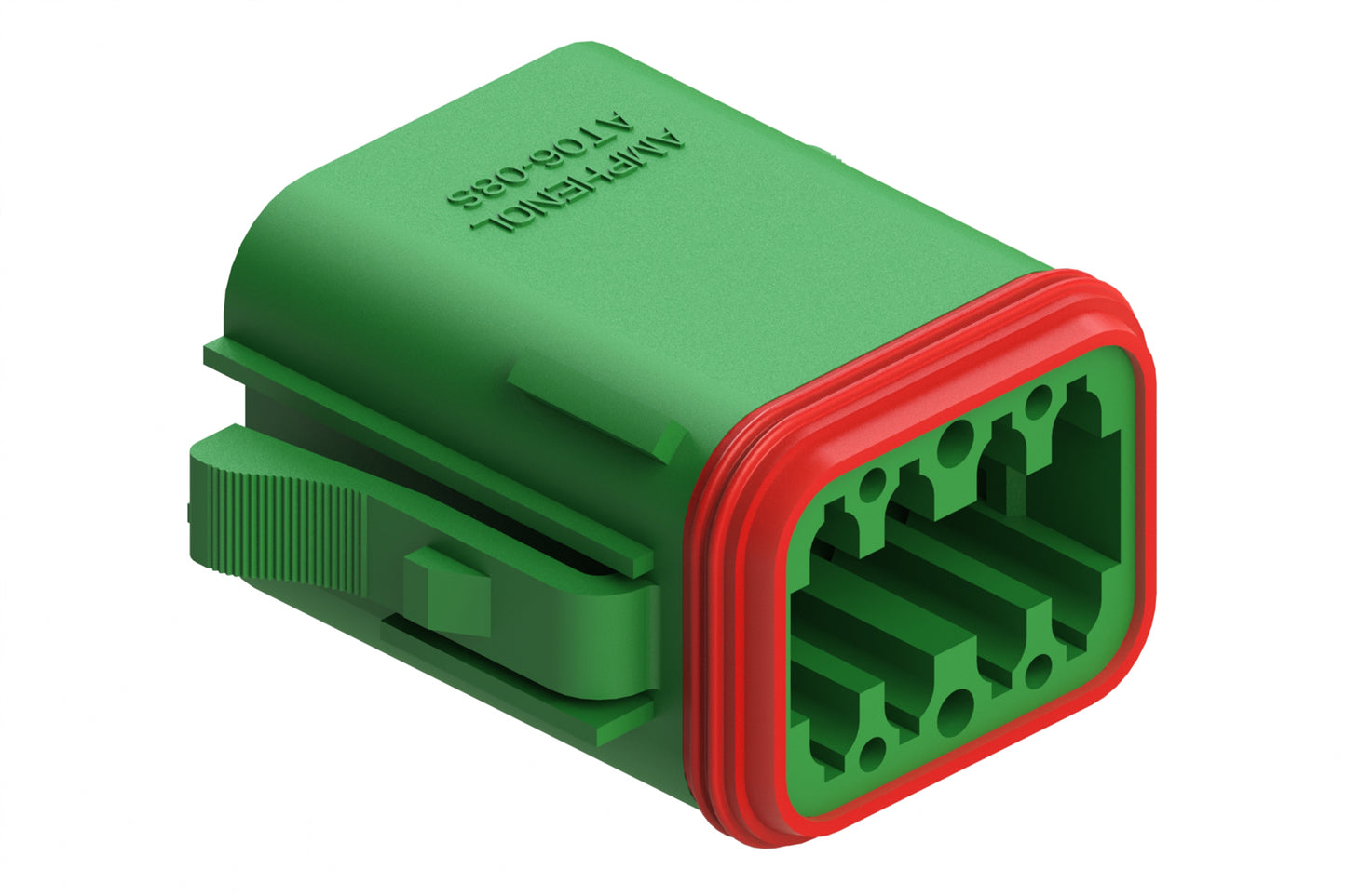 AT06-08SC 8-Way Plug, Female Connector with C Position Key, Green. DT06-08SC, DT06-08SC-P012