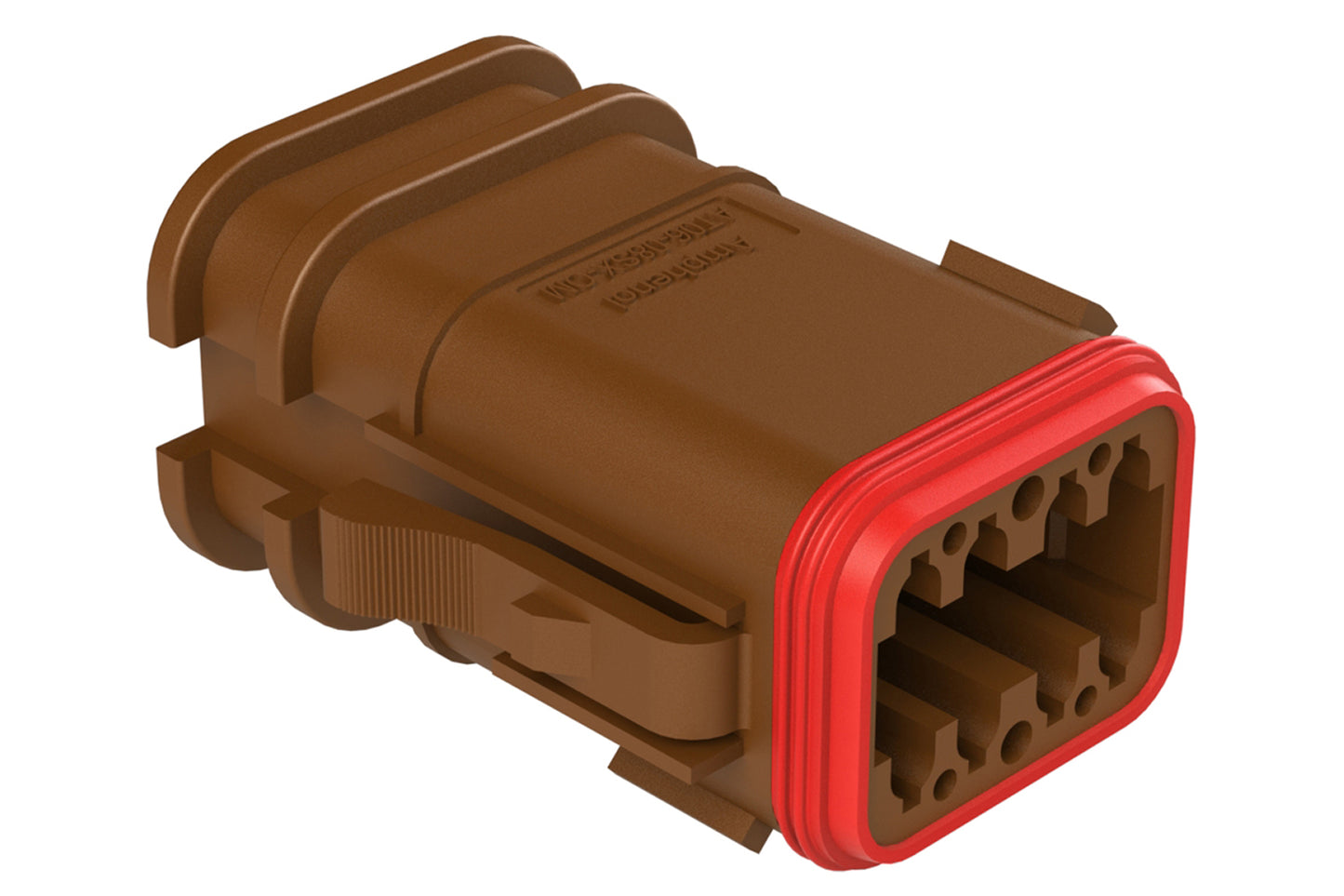 AT06-08SD-OMBRN 8 Position, Overmolded Plug, Socket, Structure Plus™, Keyed D, Brown