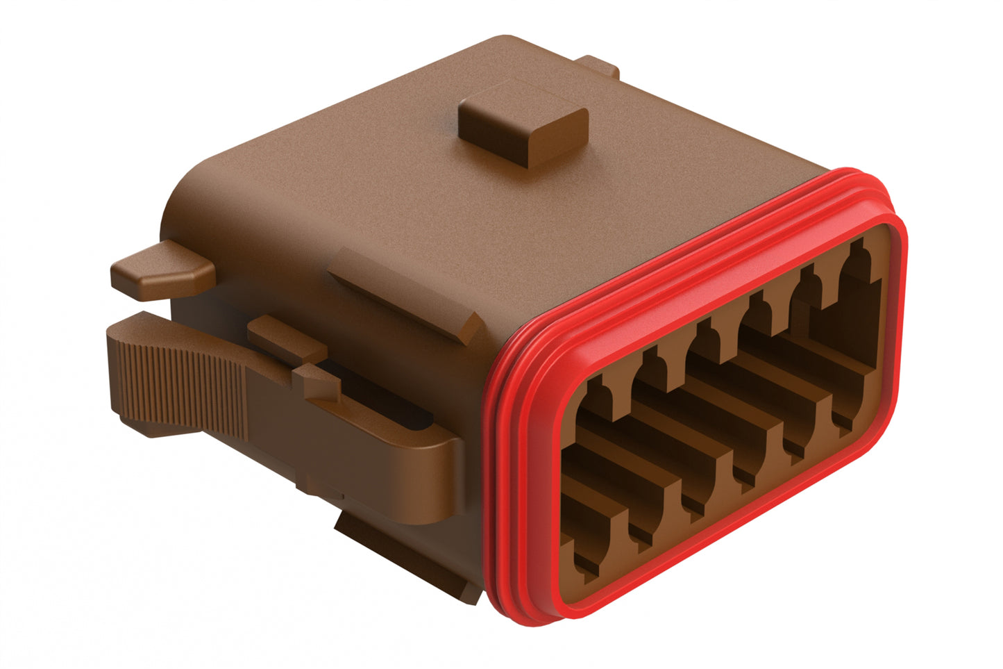 AT06-12SB-BRN 12-Way Plug, Female Connector with B Position Key, Brown