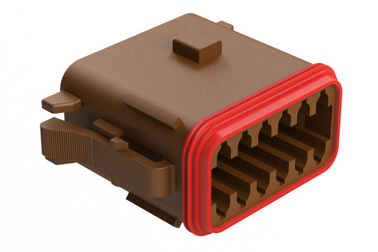 AT06-12SB-BRN 12-Way Plug, Female Connector with B Position Key, Brown