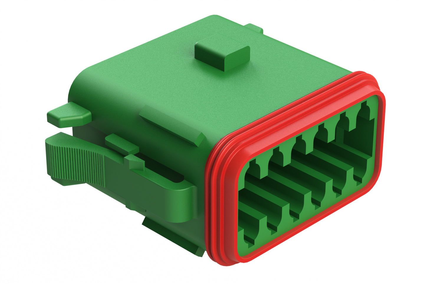 AT06-12SB-GRN 12-Way Plug, Female Connector with B Position Key, Green