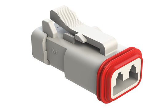 AT06-2S-EC01WHT 2-Way Plug, Female Connector with End Cap, White