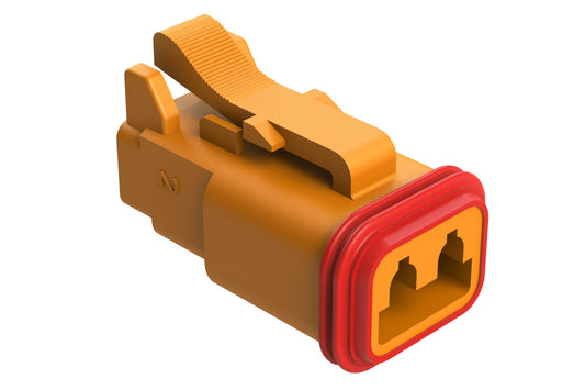 AT06-2S-ORG 2-Way Plug, Female Connector, Orange