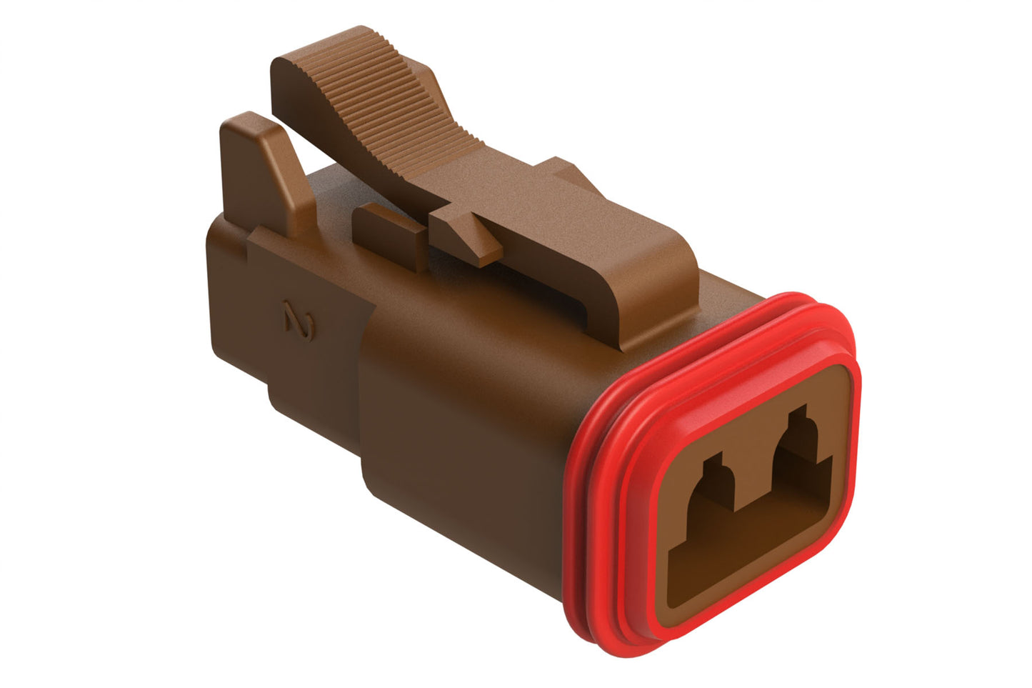 AT06-2S-RD01BRN 2-Way Plug, Female Connector, Brown