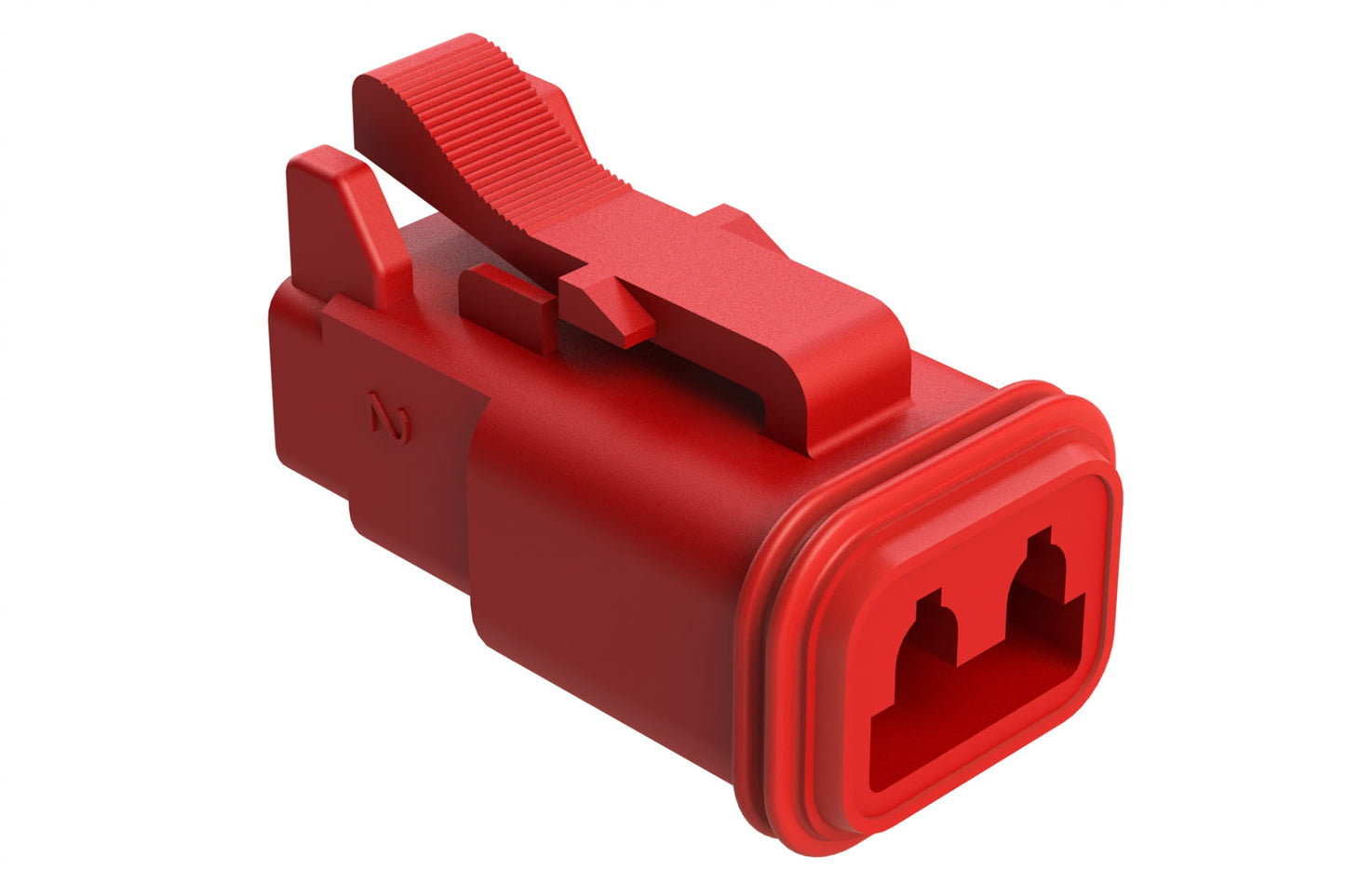 AT06-2S-RED 2-Way Plug, Female Connector, Red
