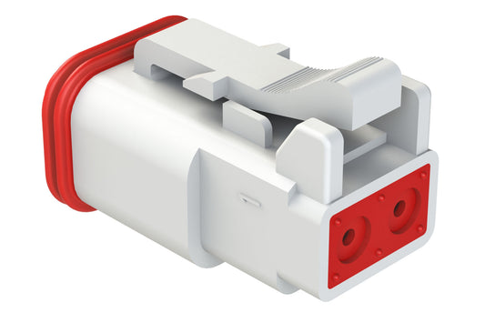 AT06-2S-WHT 2-Way Plug, Female Connector, White