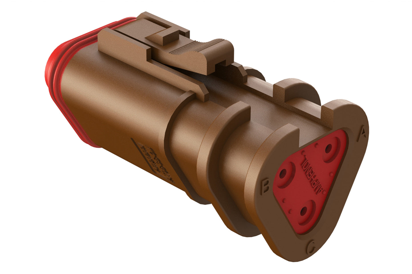 AT06-3S-OMBRN 3 Position, Plug, Socket, Structure Plus™, BROWN