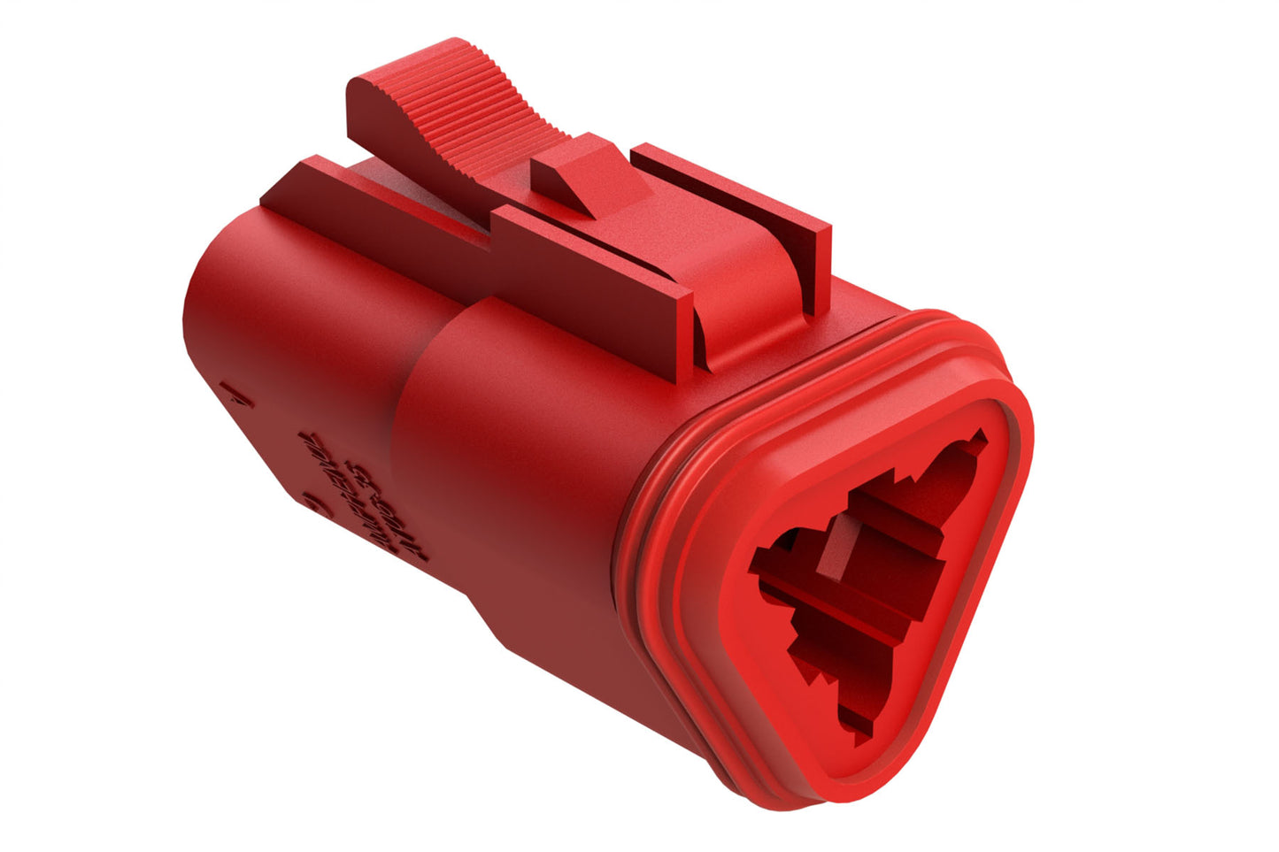 AT06-3S-RED 3-Way Plug, Female Connector, Red