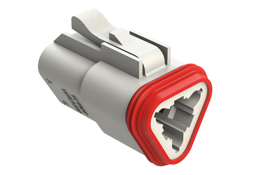 AT06-3S-WHT 3-Way Plug, Female Connector, White