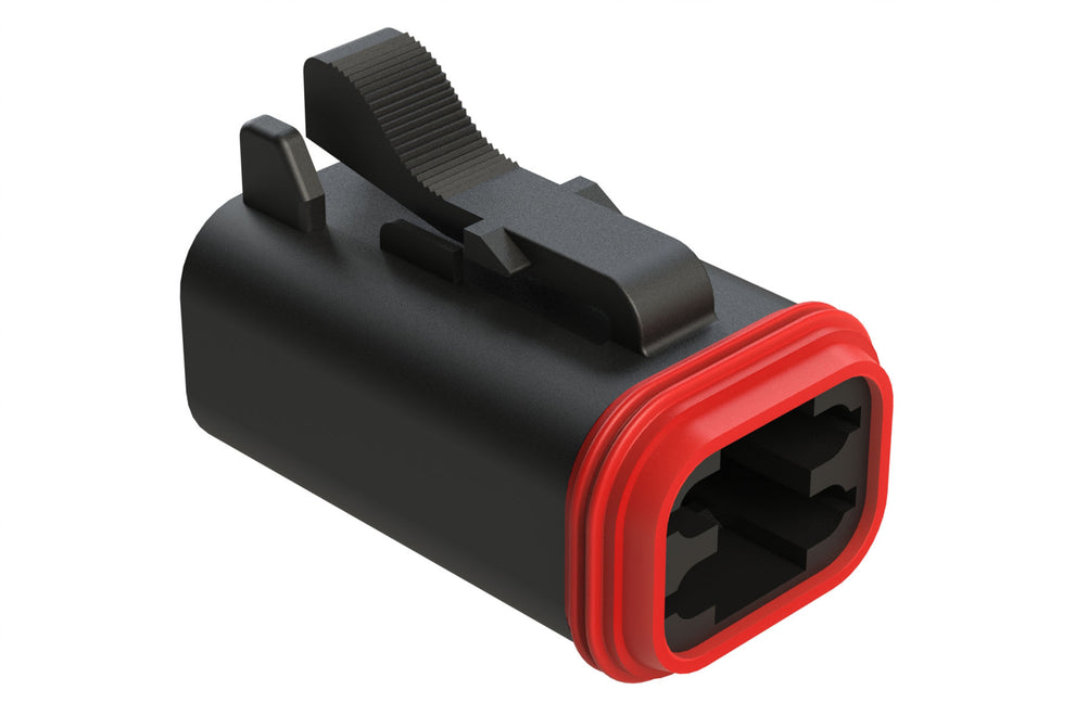 AT06-4S-BLK 4-Way Plug, Female Connector, Black. DT06-4S-E004, DT06-4S ...