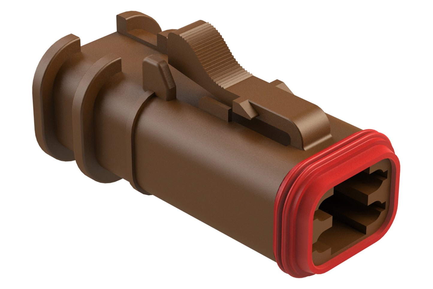 AT06-4S-OMBRN 4 Position, Plug, Socket, Structure Plus™, BROWN