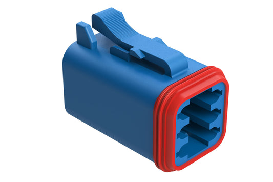 AT06-6S-BLU 6-Way Plug, Female Connector, Blue