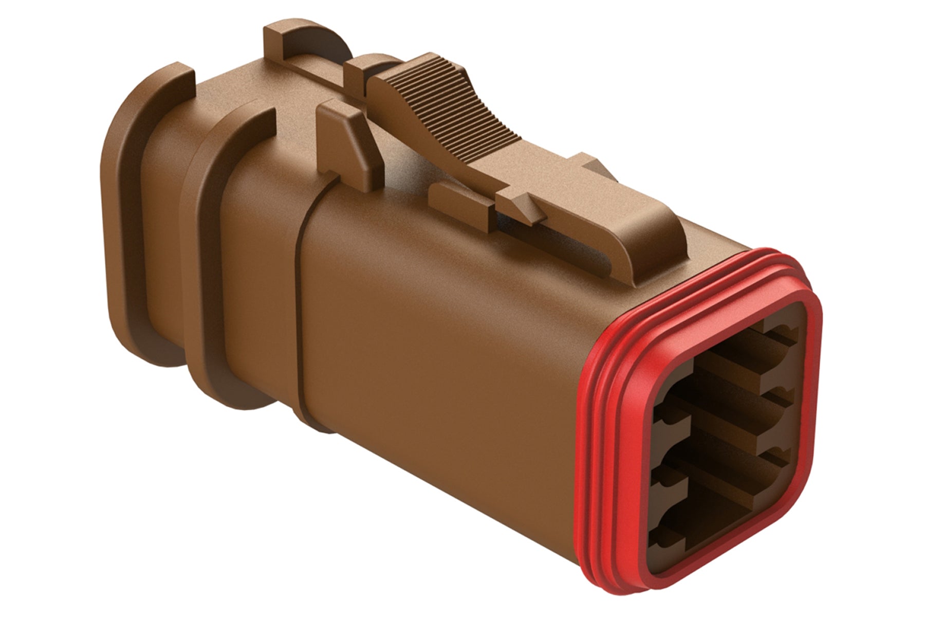 Plug Rectangular Structure AT06-6S-OMBRN 6 Position, Plug, Socket, Structure Plus™, Brown ...