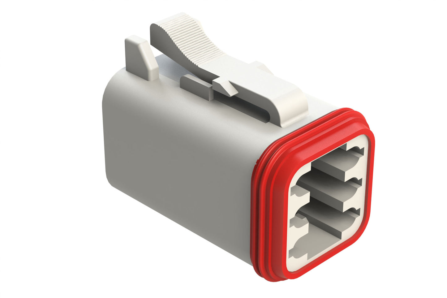 AT06-6S-WHT 6-Way Plug, Female Connector, White
