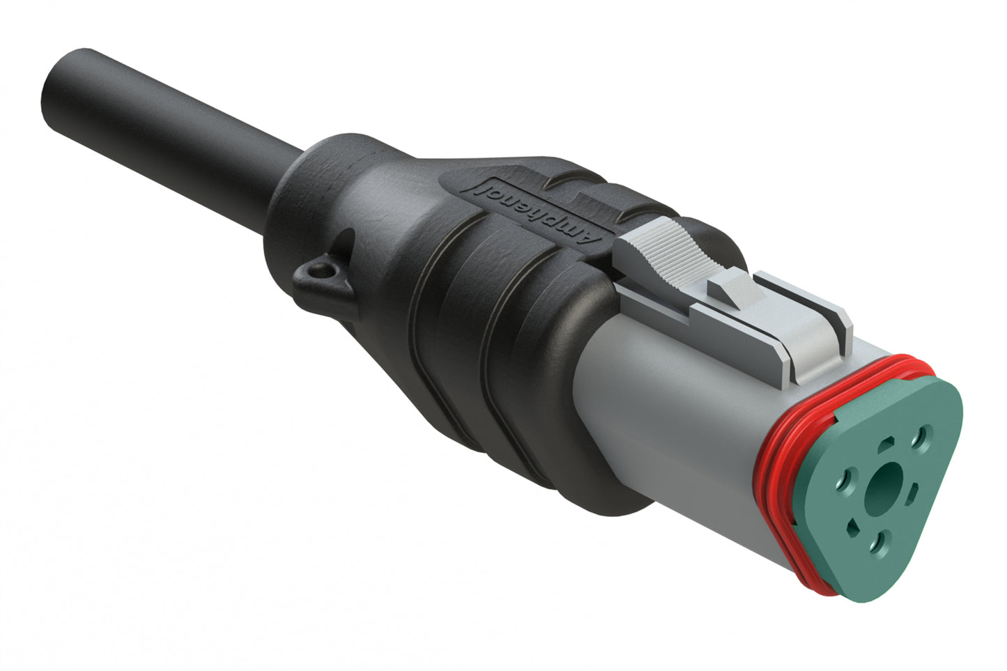 AT06GY-3S-N-TPE-M4 3 Position Plug Single-Ended Molded Cable Assembly. Black TPE, Uses Connector AT06-3S, 4 Meter Length