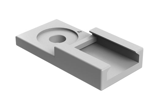 AT11-026-0205 Mounting clip for AT, ATM, ATP, ATHD Series 2, 3, 4, 6, 12 position connectors, plastic grey. 1011-026-0205
